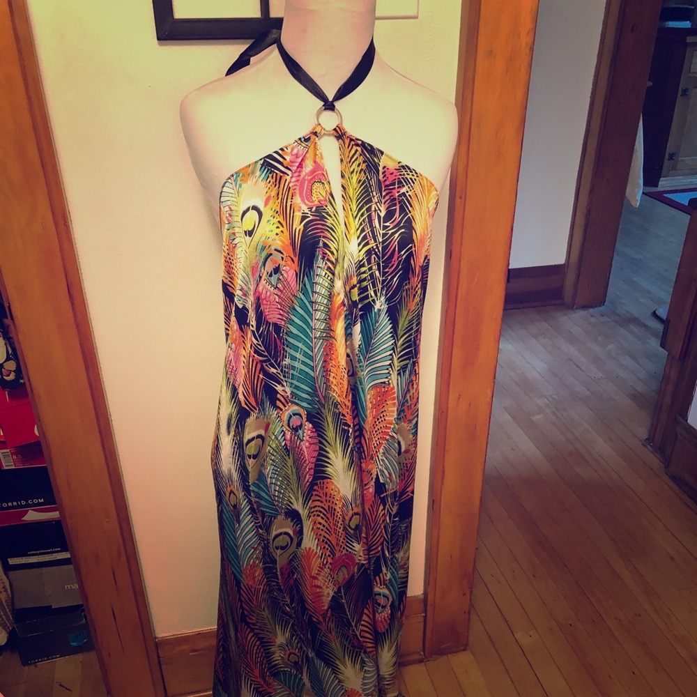 Silk Scarf Resort-wear Wrap Dress
